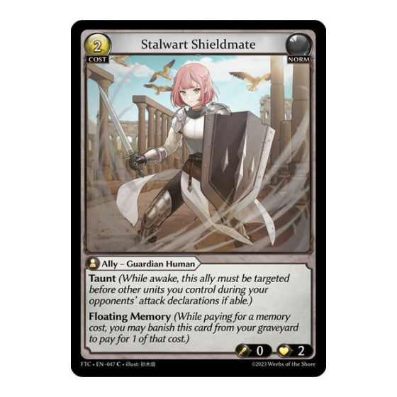 Stalwart Shieldmate (FTC) #047 Common (Lightly Played) Fractured Crown Grand Archive TCG: 2023