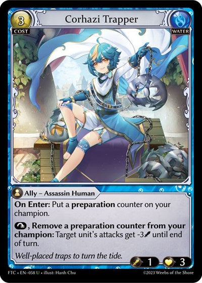 Corhazi Trapper (FTC) #058 Uncommon (Lightly Played) Fractured Crown Grand Archive TCG: 2023