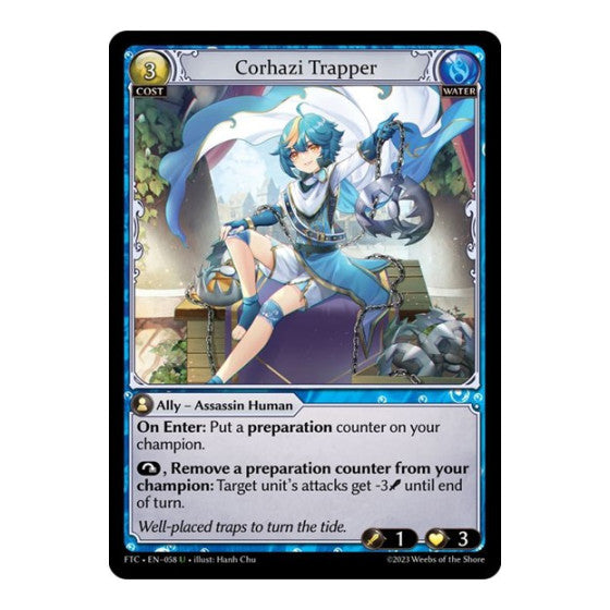 Corhazi Trapper (FTC) #058 Uncommon (Lightly Played) Fractured Crown Grand Archive TCG: 2023