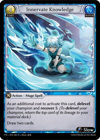 Innervate Knowledge (FTC) #065 Rare (Lightly Played) Fractured Crown Grand Archive TCG: 2023