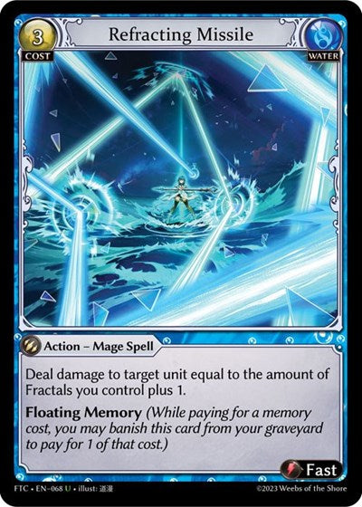 Refracting Missile (FTC) #068 Uncommon (Lightly Played) Fractured Crown Grand Archive TCG: 2023