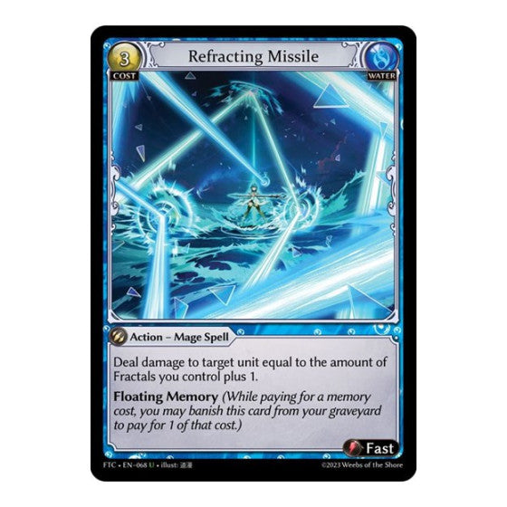 Refracting Missile (FTC) #068 Uncommon (Lightly Played) Fractured Crown Grand Archive TCG: 2023