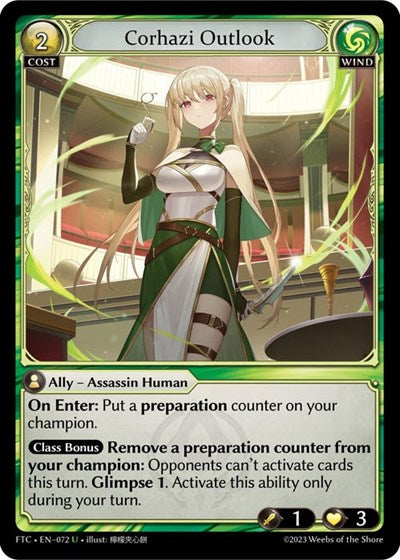 Corhazi Outlook (FTC) #072 Uncommon (Lightly Played) Fractured Crown Grand Archive TCG: 2023