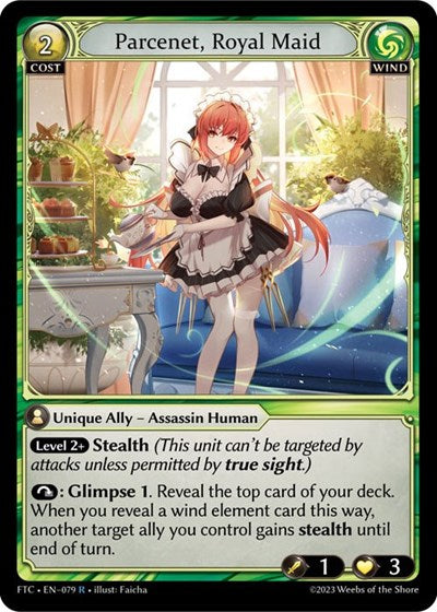 Parcenet, Royal Maid (FTC) #079 Rare (Lightly Played) Fractured Crown Grand Archive TCG: 2023