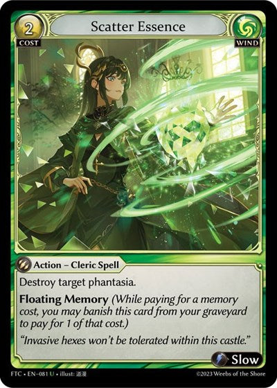 Scatter Essence (FTC) #081 Uncommon (Lightly Played) Fractured Crown Grand Archive TCG: 2023