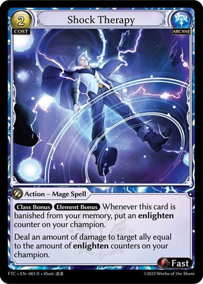 Shock Therapy (FTC) #083 Rare (Lightly Played) Fractured Crown Grand Archive TCG: 2023