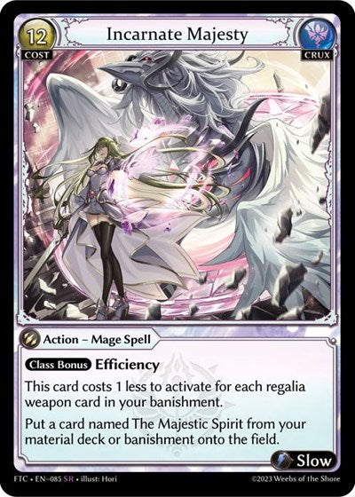 Incarnate Majesty (FTC) #085 Super Rare (Lightly Played) Fractured Crown Grand Archive TCG: 2023