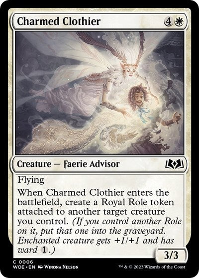 Charmed Clothier (WOE) #6 Common Wilds of Eldraine Magic: 2023