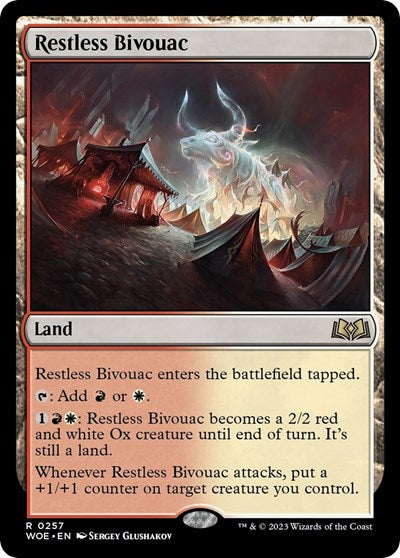 Restless Bivouac (WOE) #257 Rare (Lightly Played) Wilds of Eldraine Magic: 2023