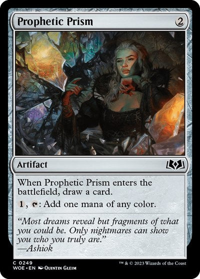 Prophetic Prism (WOE) #249 Common (Lightly Played) Wilds of Eldraine Magic: The Gathering: 2023