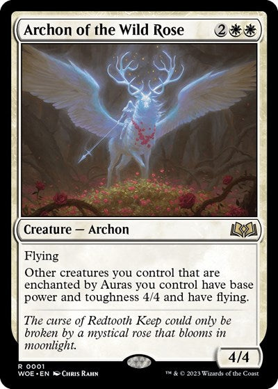 Archon of the Wild Rose (WOE) #1 Rare (Lightly Played) Wilds of Eldraine Magic: The Gathering: 2023