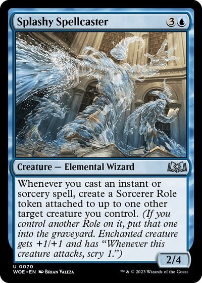 Splashy Spellcaster (WOE) #70 Uncommon (Lightly Played) Wilds of Eldraine Magic: The Gathering: 2023