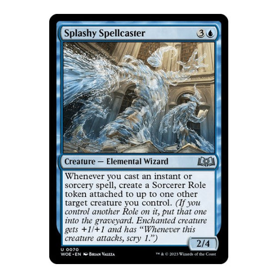 Splashy Spellcaster (WOE) #70 Uncommon (Lightly Played) Wilds of Eldraine Magic: The Gathering: 2023