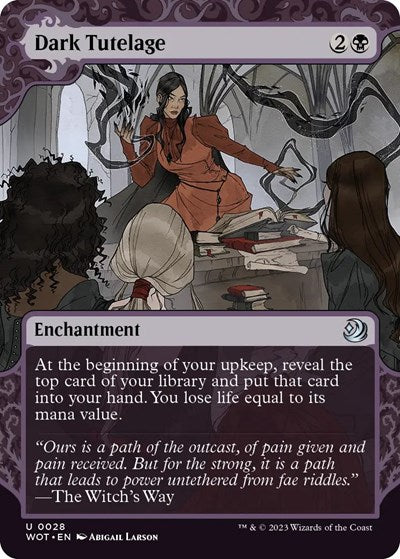 Dark Tutelage (WOT) #28 Uncommon (Lightly Played) Wilds of Eldraine: Enchanting Tales Magic: The Gathering: 2023