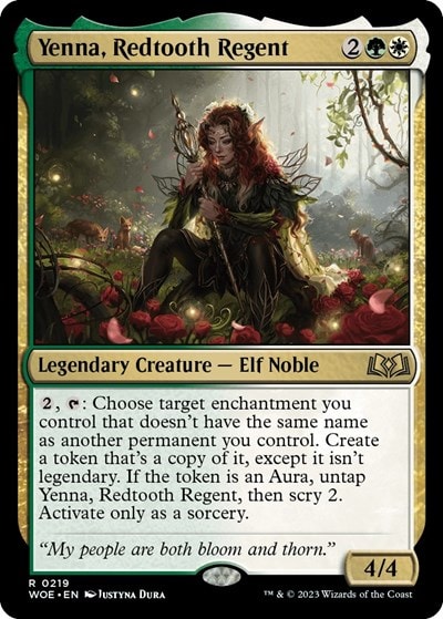 Yenna Redtooth Regent (WOE) #219 Rare (Lightly Played) Wilds of Eldraine Magic: The Gathering: 2023