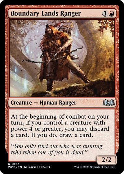 Boundary Lands Ranger (WOE) #123 Uncommon (Lightly Played) Wilds of Eldraine Magic: The Gathering: 2023