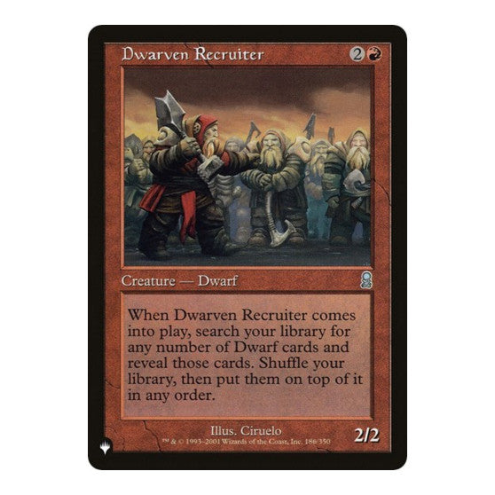 Dwarven Recruiter (LIST) #186/350 Uncommon (Lightly Played) The List Reprints Magic: The Gathering: 2026