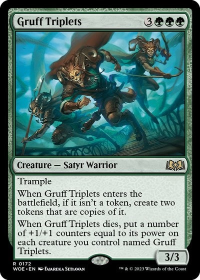 Gruff Triplets (WOE) #172 Rare (Lightly Played) Wilds of Eldraine Magic: The Gathering: 2023