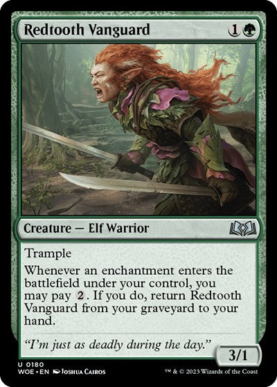 Redtooth Vanguard (WOE) #180 Uncommon (Lightly Played) Wilds of Eldraine Magic: 2023
