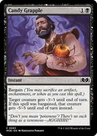 Candy Grapple (WOE) #83 Common (Lightly Played) Wilds of Eldraine Magic: The Gathering: 2023