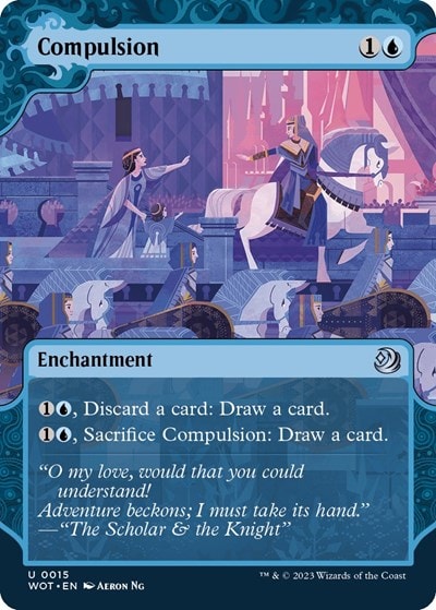 Compulsion (WOT) #15 Uncommon (Lightly Played) Wilds of Eldraine: Enchanting Tales Magic: The Gathering: 2023