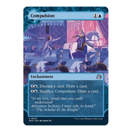 Compulsion (WOT) #15 Uncommon (Lightly Played) Wilds of Eldraine: Enchanting Tales Magic: The Gathering: 2023