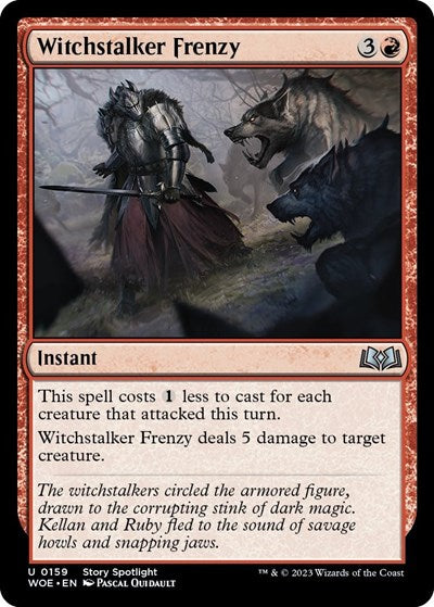 Witchstalker Frenzy (WOE) #159 Uncommon (Lightly Played) Wilds of Eldraine Magic: The Gathering: 2023