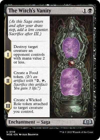 The Witchs Vanity (WOE) #119 Uncommon (Lightly Played) Wilds of Eldraine Magic: The Gathering: 2023
