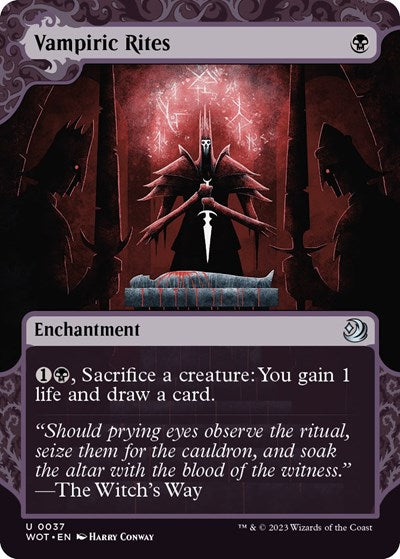 Vampiric Rites (WOT) #37 Uncommon (Lightly Played) Wilds of Eldraine: Enchanting Tales Magic: The Gathering: 2023