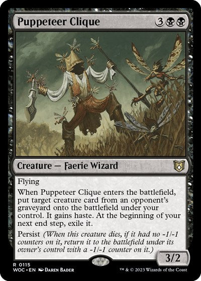 Puppeteer Clique (WOC) #115 Rare (Lightly Played) Commander: Wilds of Eldraine Magic: 2023