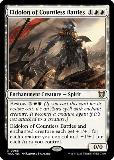 Eidolon of Countless Battles (WOC) #66 Rare (Near Mint) Commander: Wilds of Eldraine Magic: The Gathering: 2023