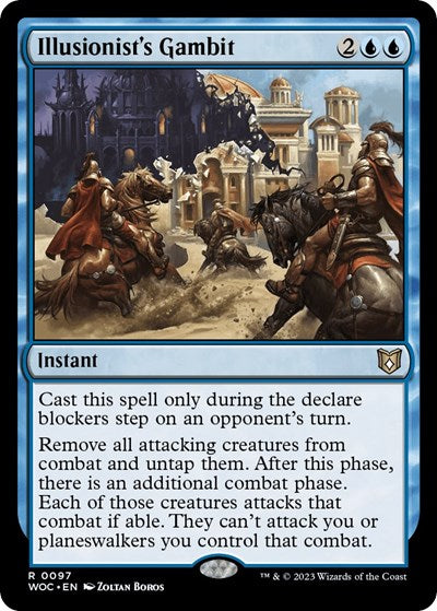 Illusionists Gambit (WOC) #97 Rare (Lightly Played) Commander: Wilds of Eldraine Magic: The Gathering: 2023
