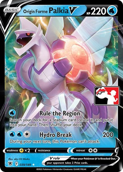 Origin Forme Palkia V () #039/189 Ultra Rare (Holofoil Near Mint) Prize Pack Series Cards Pokemon: 2022
