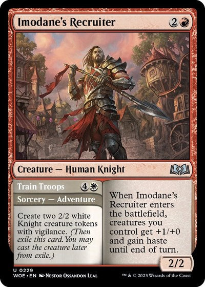 Imodanes Recruiter (WOE) #229 Uncommon (Lightly Played) Wilds of Eldraine Magic: The Gathering: 2023