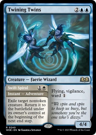 Twining Twins (WOE) #240 Rare (Moderately Played) Wilds of Eldraine Magic: The Gathering: 2023