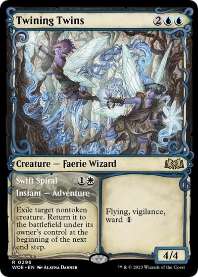 Twining Twins Showcase (WOE) #296 Rare (Lightly Played) Wilds of Eldraine Magic: The Gathering: 2023