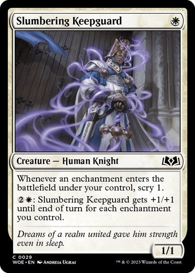 Slumbering Keepguard (WOE) #29 Common (Lightly Played) Wilds of Eldraine Magic: 2023