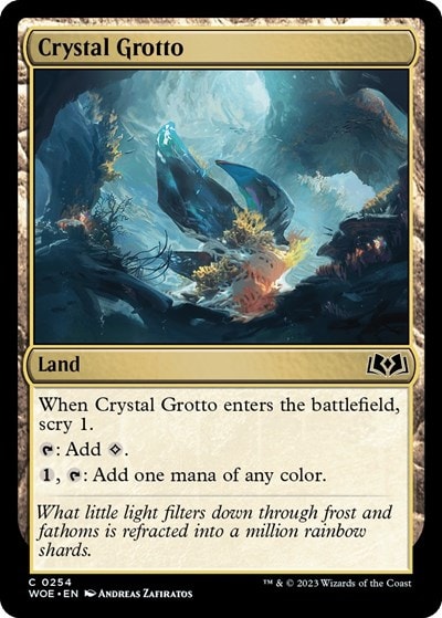 Crystal Grotto (WOE) #254 Common (Lightly Played) Wilds of Eldraine Magic: The Gathering: 2023