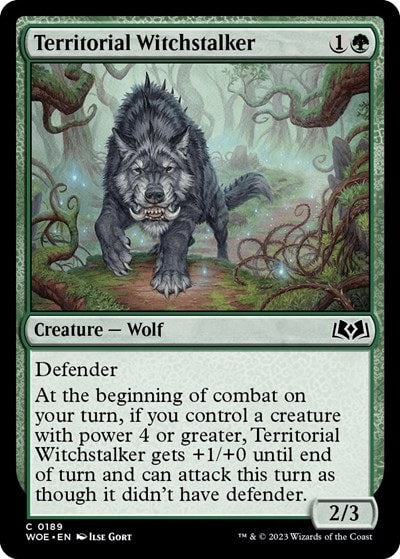 Territorial Witchstalker (WOE) #189 Common (Lightly Played) Wilds of Eldraine Magic: The Gathering: 2023