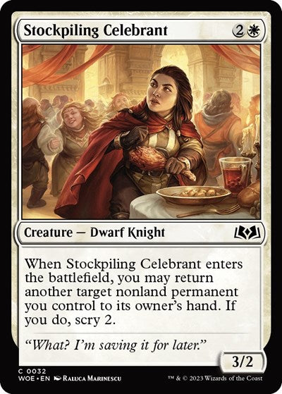 Stockpiling Celebrant (WOE) #32 Common (Lightly Played) Wilds of Eldraine Magic: The Gathering: 2023