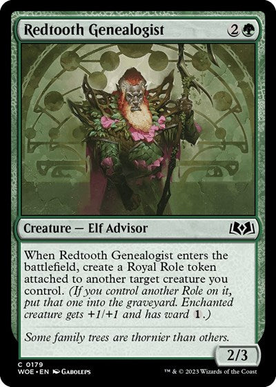 Redtooth Genealogist (WOE) #179 Common (Lightly Played) Wilds of Eldraine Magic: 2023