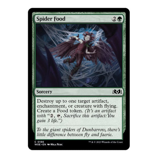 Spider Food (WOE) #186 Common (Lightly Played) Wilds of Eldraine Magic: The Gathering: 2023