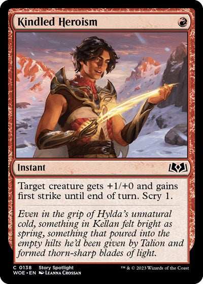 Kindled Heroism (WOE) #138 Common (Lightly Played) Wilds of Eldraine Magic: 2023