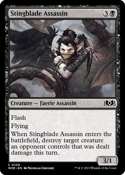 Stingblade Assassin (WOE) #109 Common (Lightly Played) Wilds of Eldraine Magic: 2023