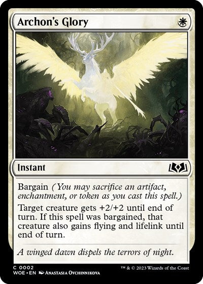 Archons Glory (WOE) #2 Common (Lightly Played) Wilds of Eldraine Magic: 2023