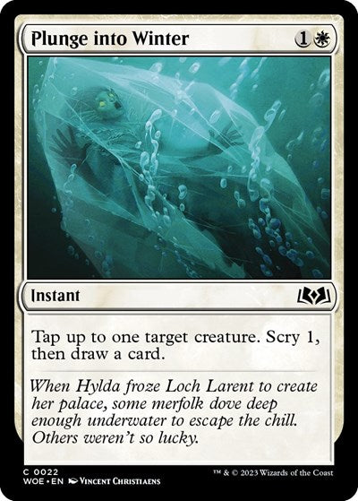 Plunge into Winter (WOE) #22 Common (Lightly Played) Wilds of Eldraine Magic: The Gathering: 2023
