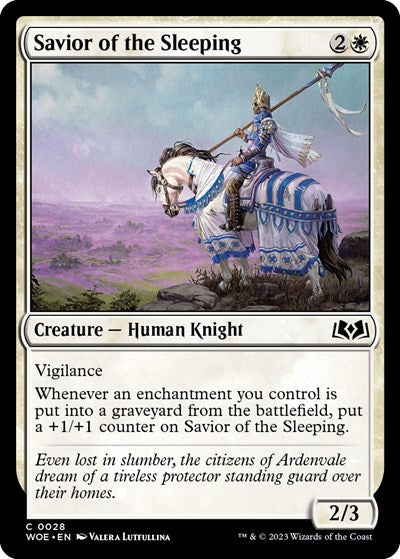 Savior of the Sleeping (WOE) #28 Common (Lightly Played) Wilds of Eldraine Magic: The Gathering: 2023