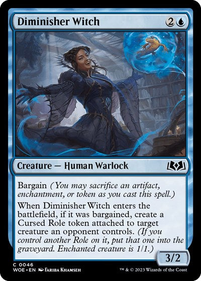 Diminisher Witch (WOE) #46 Common (Lightly Played) Wilds of Eldraine Magic: The Gathering: 2023