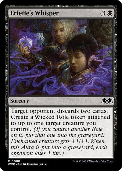 Eriettes Whisper (WOE) #88 Common (Lightly Played) Wilds of Eldraine Magic: The Gathering: 2023