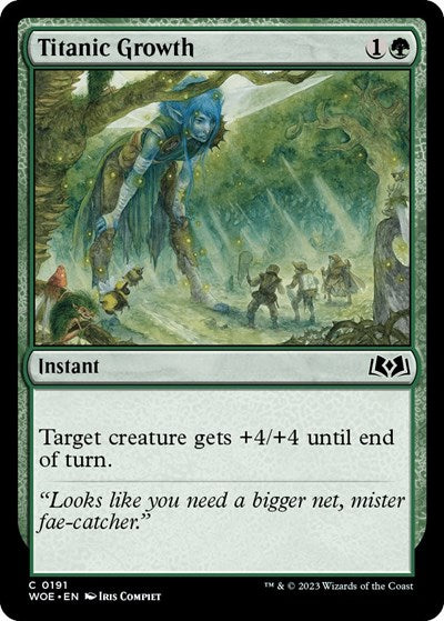 Titanic Growth (WOE) #191 Common (Lightly Played) Wilds of Eldraine Magic: 2023